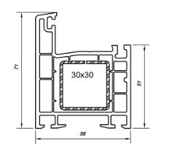 Рама дверная 58 Top-Line (6,5) (1)