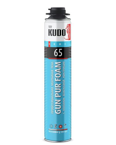 Пена полиуретановая монтажная профессиональная всесезонная KUDO HOME65 (вес брутто 896гр) (1)