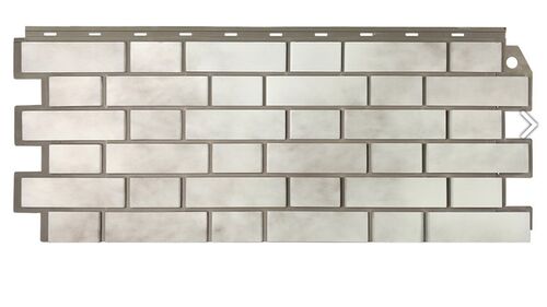 Фасадная панель FINEBER Кирпич облицовочный 3D, бело-коричневый 1131*463 (1)