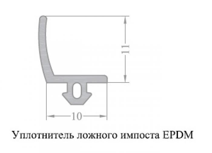 40109011 Уплотнитель для ложного импоста и штульпового профиля (Под заказ, цена требует уточнения)