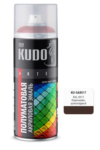 Эмаль универсальная акриловая Satin 512мл  RAL 8017  коричнево-шоколадная #0