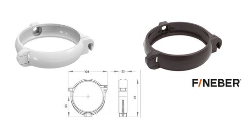 Хомут трубы D80 Белый (1)