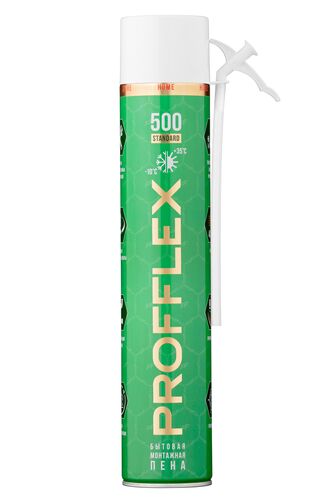 Пена монтажная бытовая PROFFLEX 500  STANDARD зеленая (всесезонная) (1)