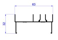 Изображение предварительного просмотра товара Профиль рамы боковой C640/03XL 9016 6м №1
