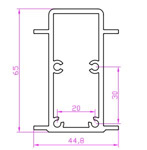 Закладная стойки 65мм неокрас L=6000 (1)