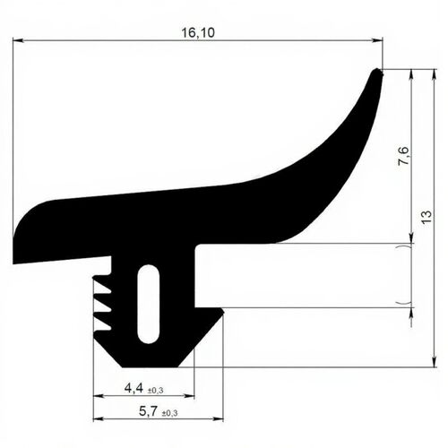 Уплотнитель ДВЕРНОЙ - 200м #0