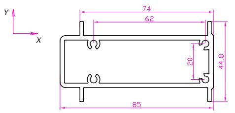 Закладная стойки 85мм неокрас L=6000 (1)