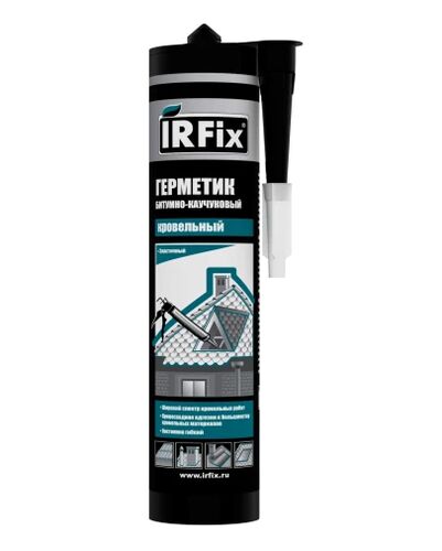 20010 JETFIX Кровельный герметик битумно-каучуковый 310мл черный (1)