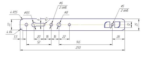 Анкерная пластина KBE 58/250*1,2мм (1)