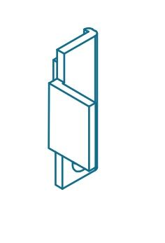 Заглушка пассивной створки левая RAL 9016 (1)