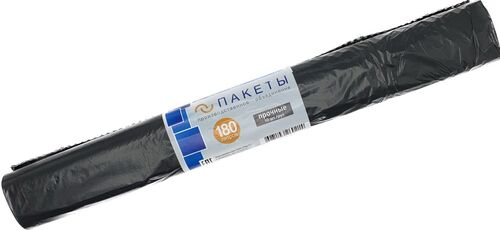 Мешки д/мусора 180л ПВД черные 40мкм (1)