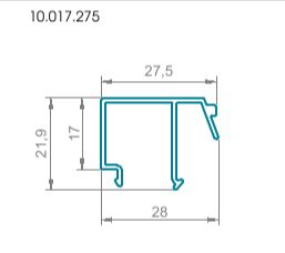 Штапик 27,5мм RAL 9016  L=6000 (1)