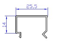 Штапик 25,5 мм (под стеклопакет 5-6 мм) P400/31XL 9016 6м (1)