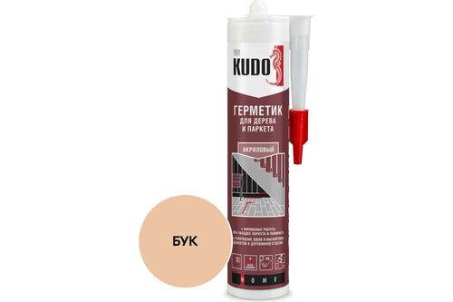 Герметик акриловый для дерева и паркета KUDO бук 280 мл (1)