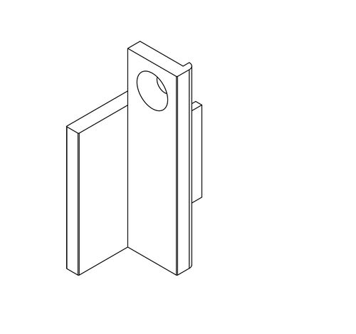 Заглушка пассивной створки левая RAL 9005 (1)