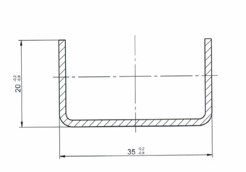Профиль армирующий Аналог 35*20 (1,5) (коробка, импост) (1)