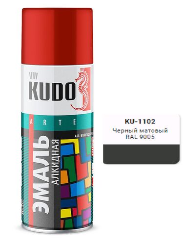 Эмаль универсальная черная матовая 520мл (1)