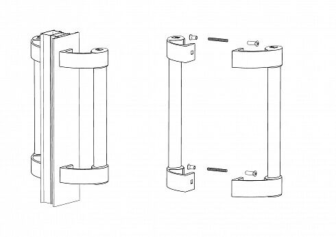 Ручка РД-06.500 офисная прямая овальная 500мм RAL 9016 #2