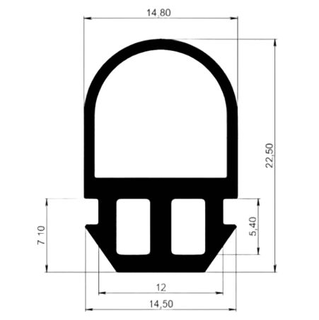 Уплотнитель порога и створки - 50м (1)