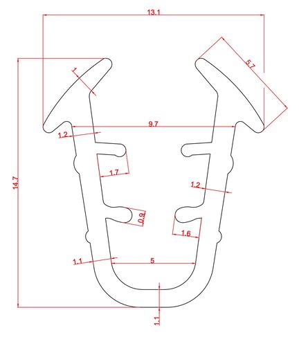 Уплотнитель под стекло 4мм  (200м) #1