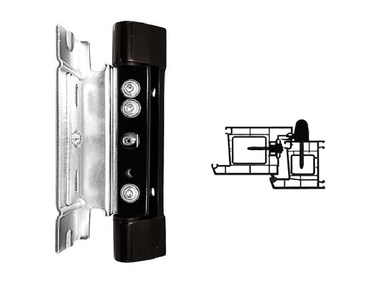 Петля Роликовая ПВХ Ронда коричневый (1)