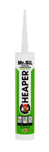 Mr.Sil CHEAPER Герметик силиконовый санитарный бесцветный 265мл (1)