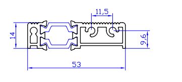 Профиль порога 14мм неокрас L6500 (1)