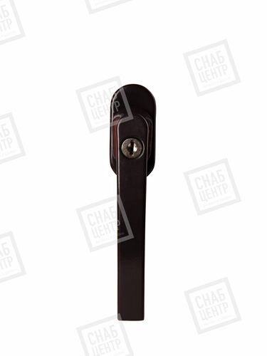 SC Ручка оконная с ключом коричневая 37мм  (RAL8019) #2