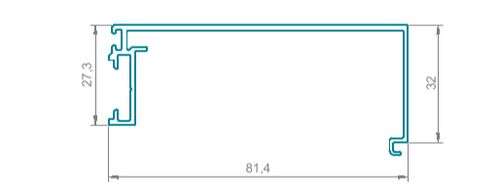 Накладка зацепа импоста неокрас L=6500 (1)