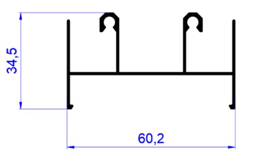 Профиль рамы верхний С640/01ХL 9016 6м (1)