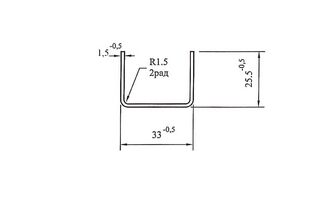 Профиль армирующий Аналог DECEUNINCK AR-1 (1.5) (1)