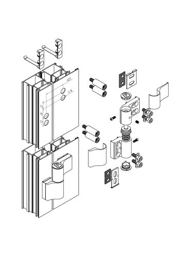 Петля ПДП-2 (закладные/для холодных дверей) RAL 9016 #1