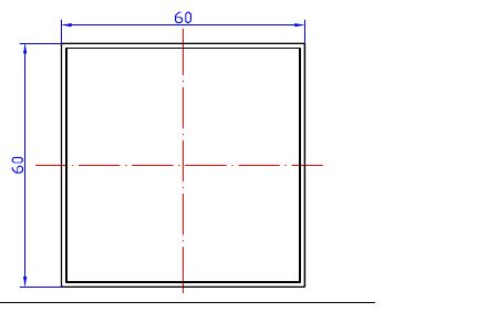 Труба квадратная 60*60мм. C640/66X 9016 6м (1)