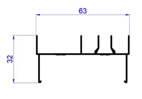 Профиль рамы боковой C640/03XL 9016 6м (1)
