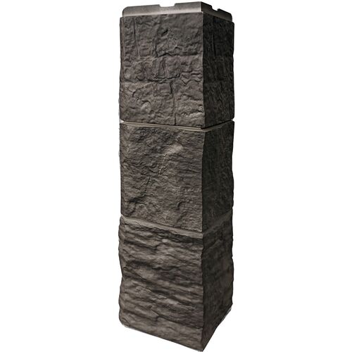 Наружный угол к фасадным панелям FineBer  Блок тёмно-серый 589*155 (1)