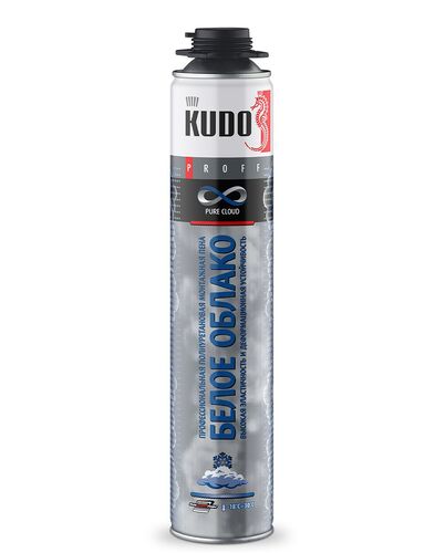 Пена монтажная KUDO PROFF PURE CLOUD «БЕЛОЕ ОБЛАКО» 1000мл. (ЗИМА) (1)