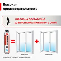 Пена монтажная ТЕХНОНИКОЛЬ 65л MAXIMUM (ЗИМА) (вес брутто 971гр) #2