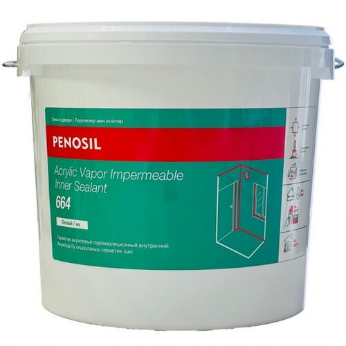 PENOSIL Acrylic Vapor Impermeable Inner 664 герметик акриловый пароизоляционный внутренний белый 7кг (1)