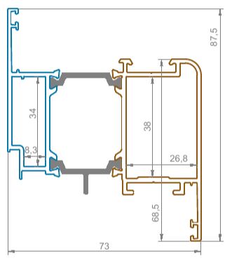 Створочный профиль 68,5мм RAL 9016 L=6500 (1)