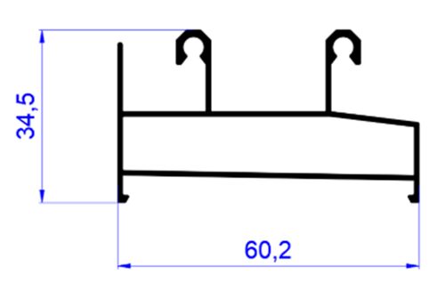 Профиль рамы нижний C640/02XL 9016 6м (1)