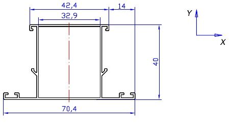 Профиль импоста дверной P400/17XL 9016 6м (1)
