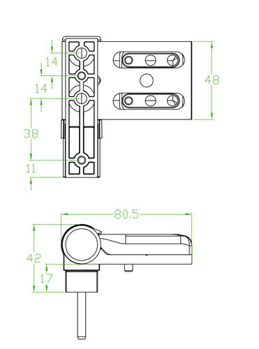 SC Петля дверная KTS  120кг, белая RAL 9016 #1