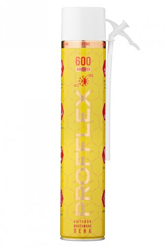 Пена монтажная бытовая PROFFLEX 600 ADVANCED (всесезонная) (1)