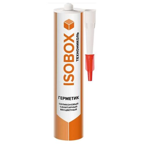 Герметик ISOBOX силиконовый санитарный бесцветный, 260 мл (1)