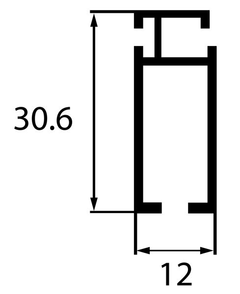 640.601.00/016 Профиль москитной сетки рамный SLID/50X 9016 6м