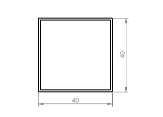 Труба квадратная 40*40мм. Р400/40X 9016 6м (1)