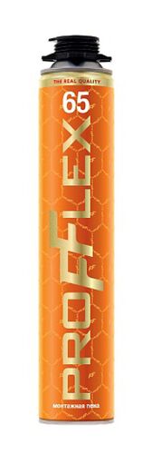 Пена монтажная PROFFLEX PRO 65 л GOLD  (ЛЕТО) (вес брутто 919гр) (1)