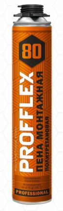 Пена монтажная PROFFLEX 80 (ЛЕТО) (Вес брутто 1020гр) (1)