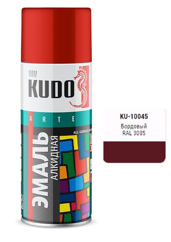 Эмаль универсальная бордовая  520мл (1)