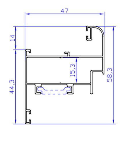 Профиль створки оконной модерн P400/02XМ 9016 6м (1)